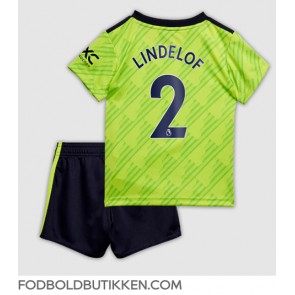Manchester United Victor Lindelof #2 Tredjetrøje Børn 2022-23 Kortærmet (+ Korte bukser)